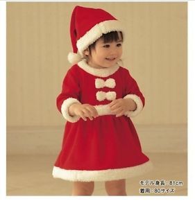 Baby Girls Christmas Dress Hat Outfit Costume Party Dress Set 0 12months 80