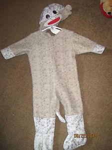 Halloween Costume Sock Monkey 0 9M 3 6 9 Months Baby Boy Girl