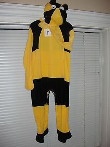 Le Top Bumble Bee Costume Halloween Kids Footed Pajama PJ 4T New