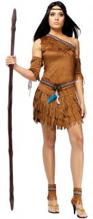 Pow WOW Pocahontas Sacagawea Adult Women Costume Sexy Girl Theme Party Halloween