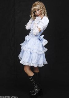 Cute Lolita Gothic Maid Punk Country Dress Bow Princess Cosplay Costume 81047