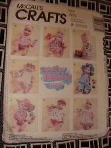 McCalls 6368 Water Babies Doll Clothes 8 Outfits Uncut