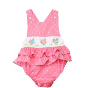 New Baby Girls Costume Outfit One Piece Bodysuit Cotton Size 0 24M ）H85