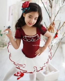 Girls Kids Party Fairy Ballet Dance Costume Tutu Skate Dress Skirt 3 9Y Lovely