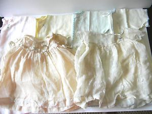 Lot of 22 Vintage Antique Lace Infant Baby Doll Clothes Dresses Hat Pants Shorts