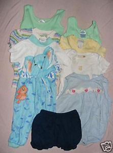 Infant Baby Girl Clothes Carters Gerber Oneies 3 9 Mon