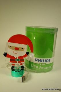 Philips LED USB Powered Color Changing Santa Light Red White Holiday Xmas