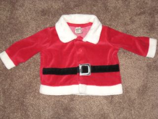 Boys Girls Infant Santa Claus Christmas Costume Top Dress Red 3 Months