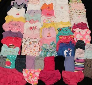 Huge Lot of 56 12 Month Size Baby Girl Spring Summer Clothes EUC