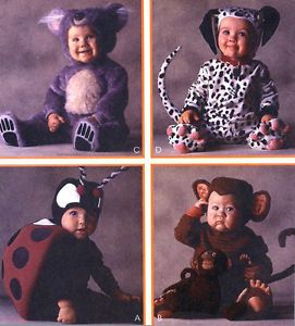 McCalls 8897 Tom Arma Toddler Costumes Monkey Koala Dalmation Lady Bug Pattern 3