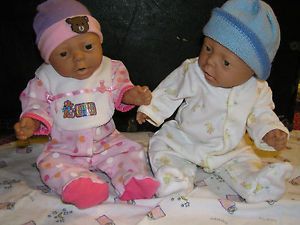 Jesmar Twin Boy Girl Baby Dolls Anatomically Correct Clothes Carrier Reborn Lot