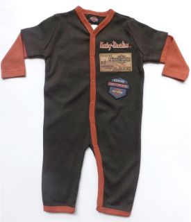 Harley Davidson Infant Baby Boys Apparel One Piece Footed Coverall