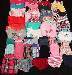 Huge Lot of 43 18 Month Size Baby Girl Spring Summer Clothes EUC Hello Kitty