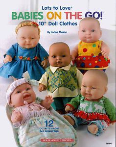 Babies on The Go Doll Clothes for 10" Berenguer Baby Dolls Sewing Craft Pattern