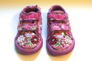 Lelli Kelly Toddler Beaded Pink Shoes Size 21 US 5M