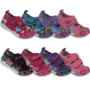 Lovely Baby Infant Toddler Girl Canvas Flower Nursery Shoes Size 4 5 6 7 8 New