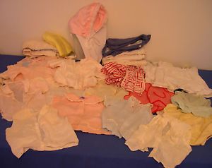 1940s 1950s Baby Clothes Lot 35 Pieces Baby Boy Girls Clothes Blankets Cotton