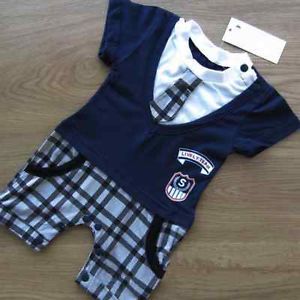 Boy Baby Formal Suit Romper Pants One Piece Jumpsuit Clothes Lovely TYP017