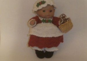 Hand Crochet 5" Berenguer Itty Bitty Baby Doll Clothes Christmas Set