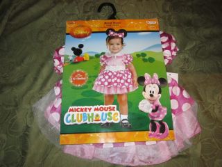 Disguise Infant Baby Minnie Mouse Costume Dress Outfit Headband 12 18 Months