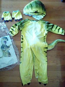 Toddler Boys Dinosaur Green T Rex Tyrannosaurus Dino Costume Halloween Sz 2 4