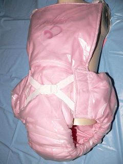 Adult Baby Diaper with Bib Completely PVC Game Diaper Pants Gummihose