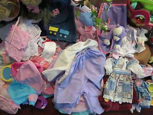 100 Pcs Huge Lot Baby Doll Clothes Shoes Accessories Dogs Dishes