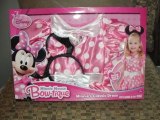 Disney Minnie Mouse Bow tique Minnie's Classic Dress Dream Dress Size 2T 3T 4T