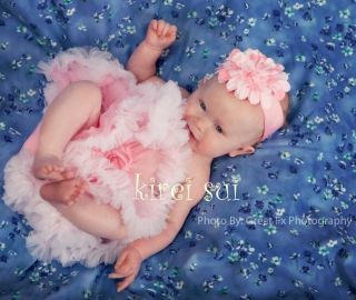 Newborn Baby Light Pink White Pettiskirt Tutu Photo Prop Wedding Party 0 6M