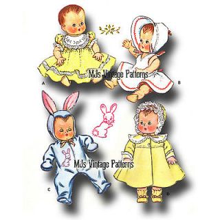 Vtg 1950s Baby Doll Clothes Dress Pattern 16" Tiny Tears DY Dee Betsy Wetsy
