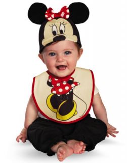 Disney Minnie Mouse Baby Bib Hat Boys Halloween Costume Infant 0 6 Mths