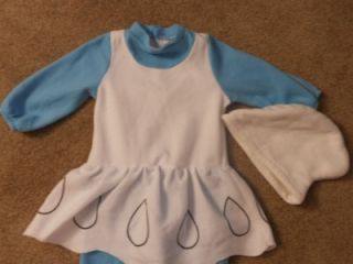 Halloween Costume Smurfs Smurfette Toddler Blue White Hat 2 Piece Dress Up