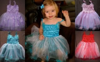 Baby Girl Child Valentines Day Princess Fairy Tutu Dress Birthday Costume Photo
