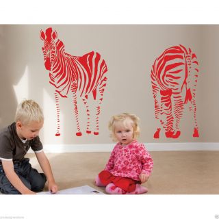 Zebra Theme Wall Decal Stickers Bedroom Kids Child Baby Infant Animals Safari