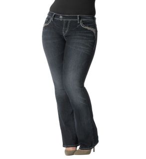 Silver Jeans Denim Womens Tuesday Bootcut Plus Size Dark W1525SAF377