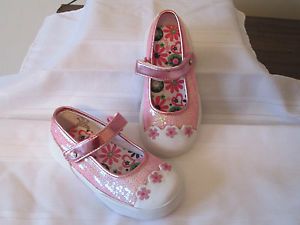 Stride Rite Toddler Girl Abigail MJ Mary Jane Light Pink Sparkly Sequin Shoes