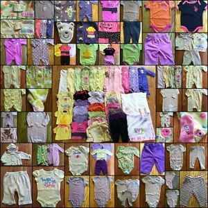 Huge Baby Girl Clothes Lot 0 3 Months Fall Winter Carters
