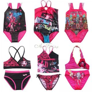 Monster High Skull Girl Kid Eyes Swimwear Swimsuit Swimming Costume Bathing Suit