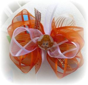 Orange White Deema Bubble Guppies Little Girls Hair Bows Halloween Costume Tutu