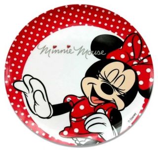Disney Minnie Mouse Spots Melamine Plastic Feeding Plate Pack of 2 Girls Baby