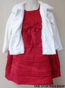 Holiday Set Toddler Girls 2T Christmas Dress Jacket Outfit Coat Skirt