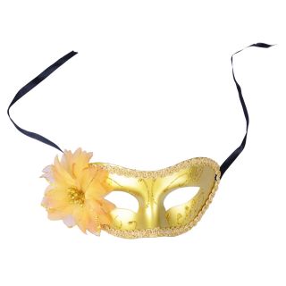 Elegent Mask Masquerade Party Holiday Show Fancy Ball Mask Flower Style Yellow