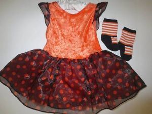Gymboree Toddler Girls Butterfly Fairy Black Orange Costume Size 12 18 Months