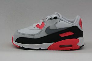 Nike Air Max 90 White Cool Grey Neutral Grey Infrared Toddler Baby Size Sneakers