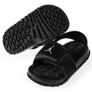 487574 001 Jordan Hydro 2 TD Baby Toddler Sandals Slippers Slides Black Grey
