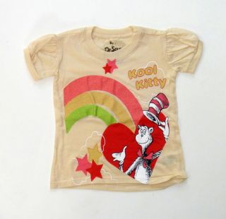 Dr Seuss "Kool Kitty" Vanilla Girls Toddler T Shirt