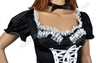 Hot Sexy French Maid outfit women's Adult Cosplay Halloween Costume New