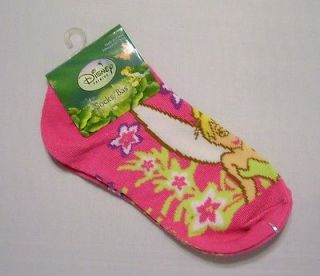 New Disney Fairies Tinkerbell 1 Pair Pink Socks Girls Size 6 8
