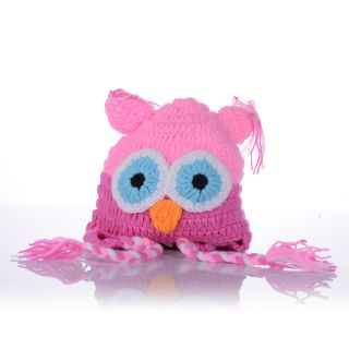 Baby Boy Girl Animal Owl Child Photo Crochet Knit Costume Hat Cap Prop Pigtails