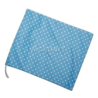 Details about Cute Wet Dry Baby Cloth Diaper Bag Blue w/ White Dots